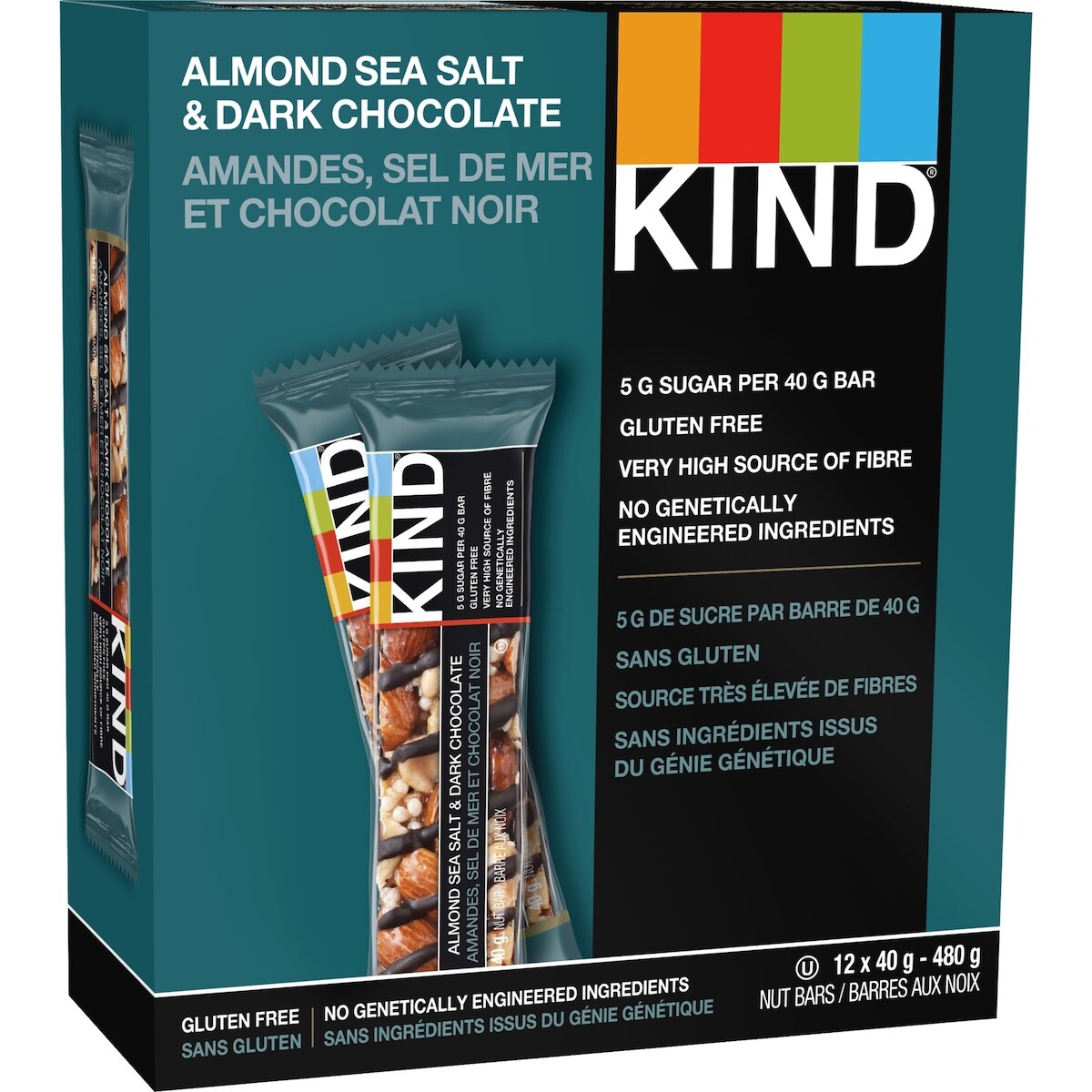 Barra Almendra Sal de Mar y Chocolate Amargo KIND