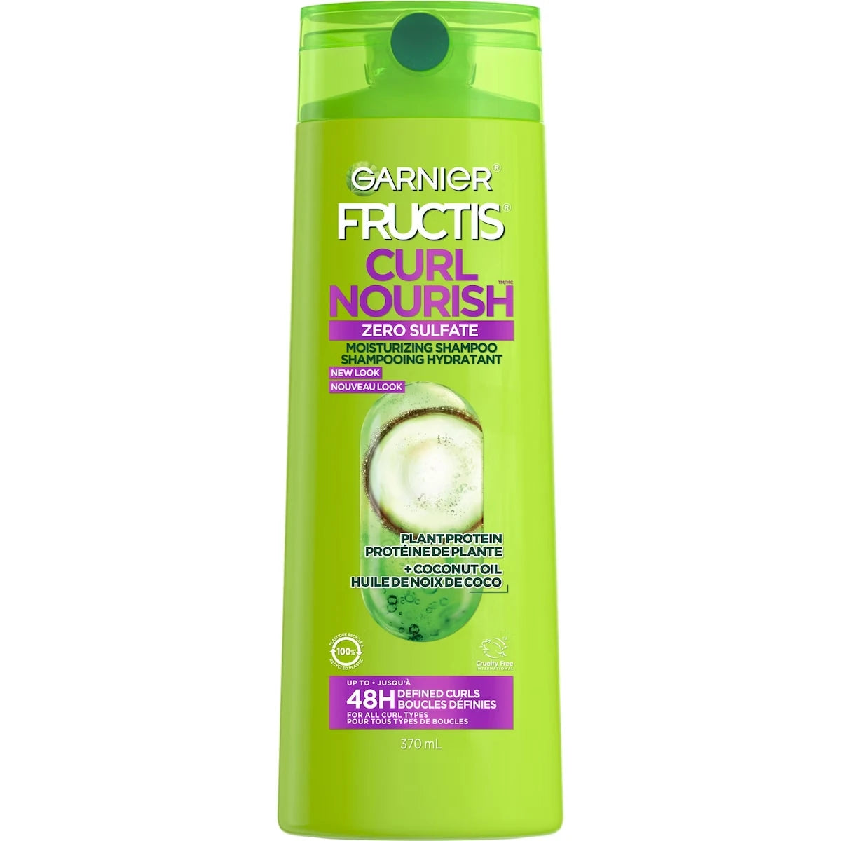 Shampoo Hidratante sin Sulfatos Curl Nourish 370 ml Garnier Fructis