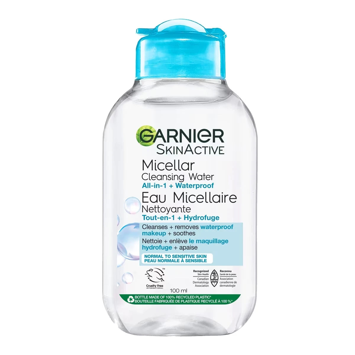 Agua Micelar Piel Normal y Sensible a Prueba de Agua 100 ml Garnier