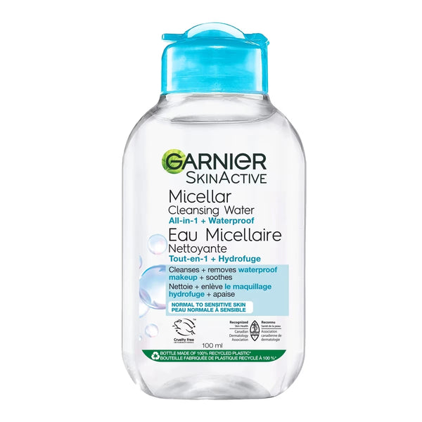Agua Micelar Piel Normal y Sensible a Prueba de Agua 100 ml Garnier