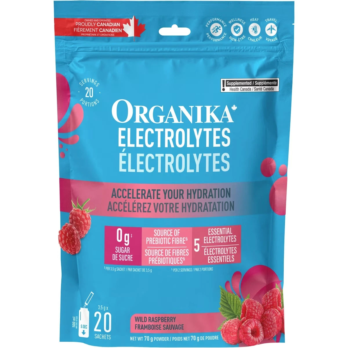 Electrolitos Frambuesa Silvestre Organika