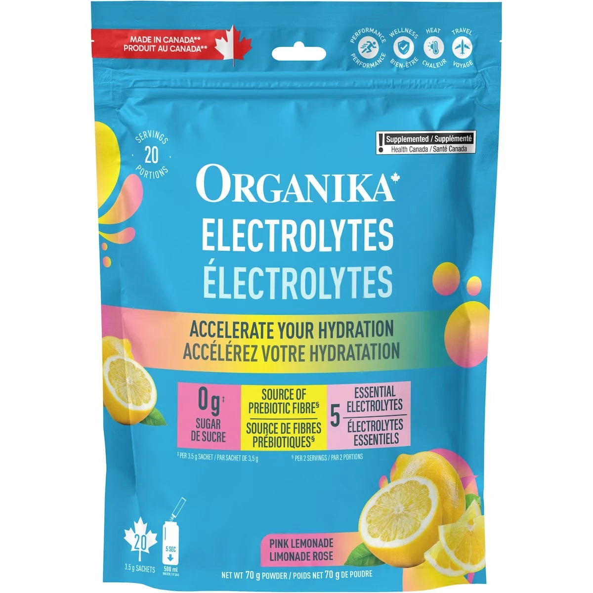 Electrolitos Limonada Rosada Organika