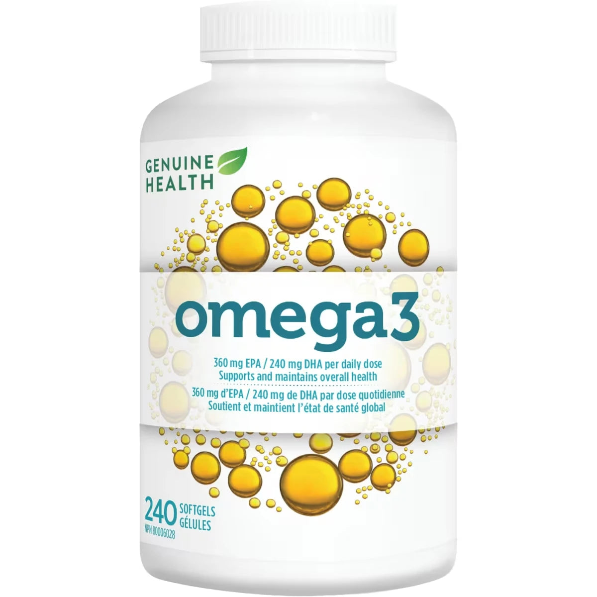 Omega 3 de Uso Diario EPA 240 mg 360 mg Genuine Health
