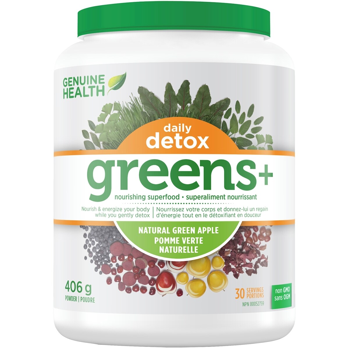 Suplemento Verde en Polvo Greens+ Genuine Health