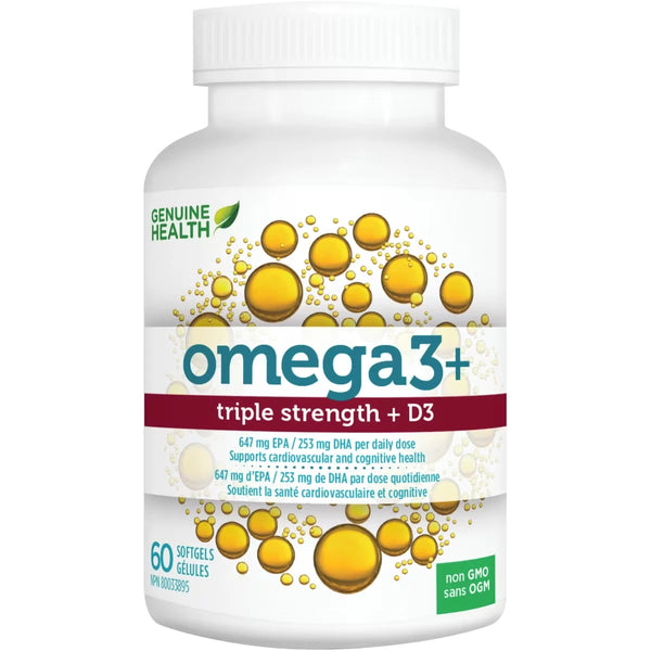 Omega 3 + Triple Concentración + D3 647 mg Genuine Health
