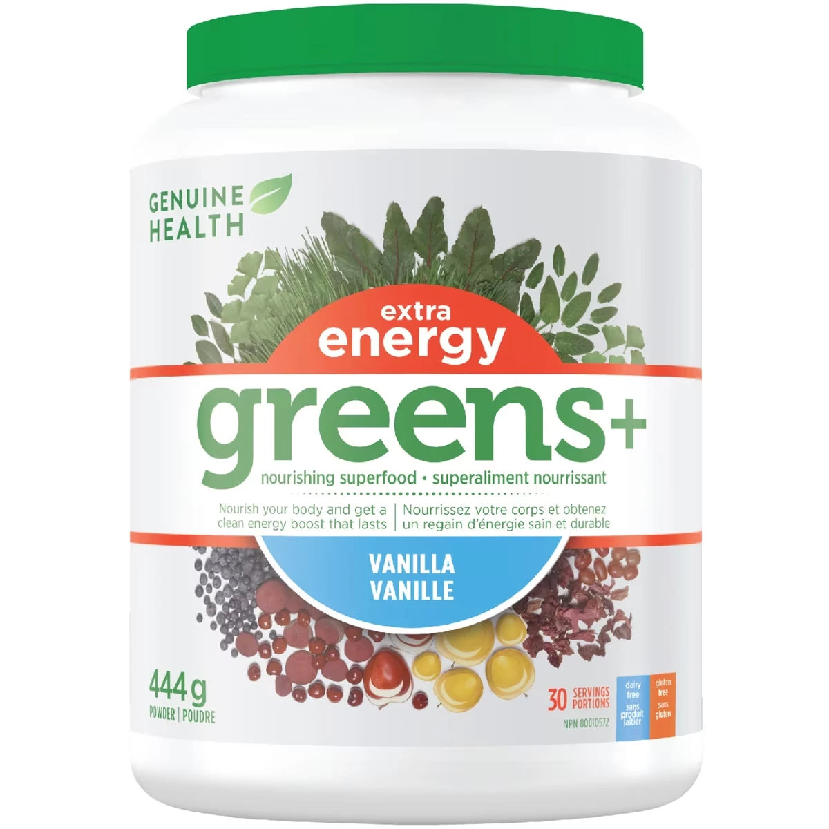 Superalimento en Polvo Extra Energy Greens+ Vainilla Genuine Health