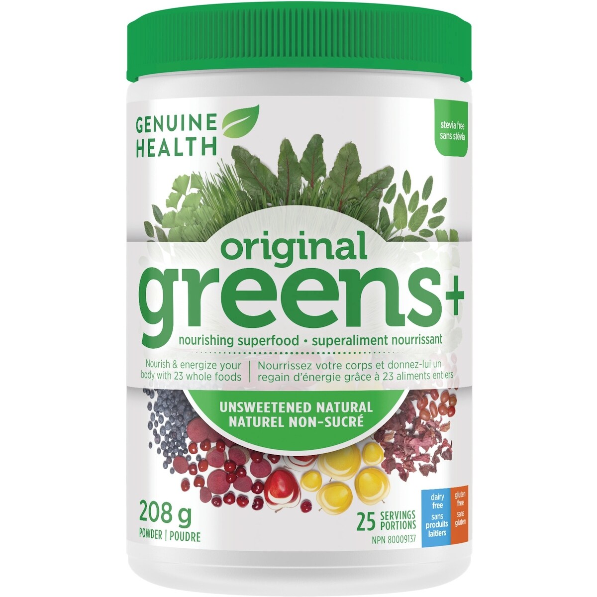Polvo de Verdes Greens+ Original sin Azúcar Genuine Health