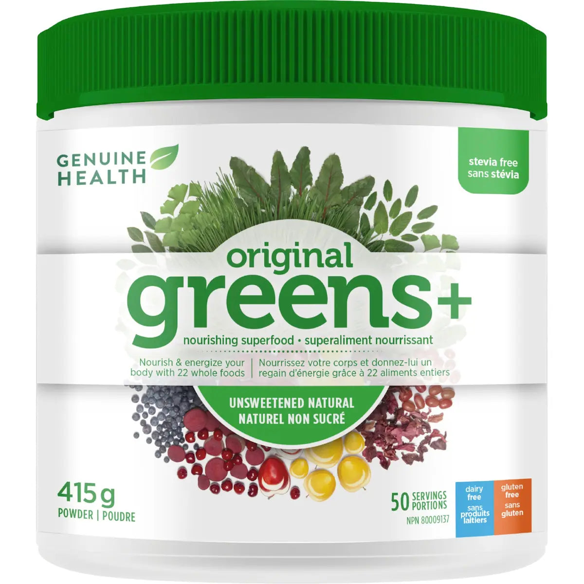 Polvo de Verdes Greens+ Original sin Azúcar Genuine Health