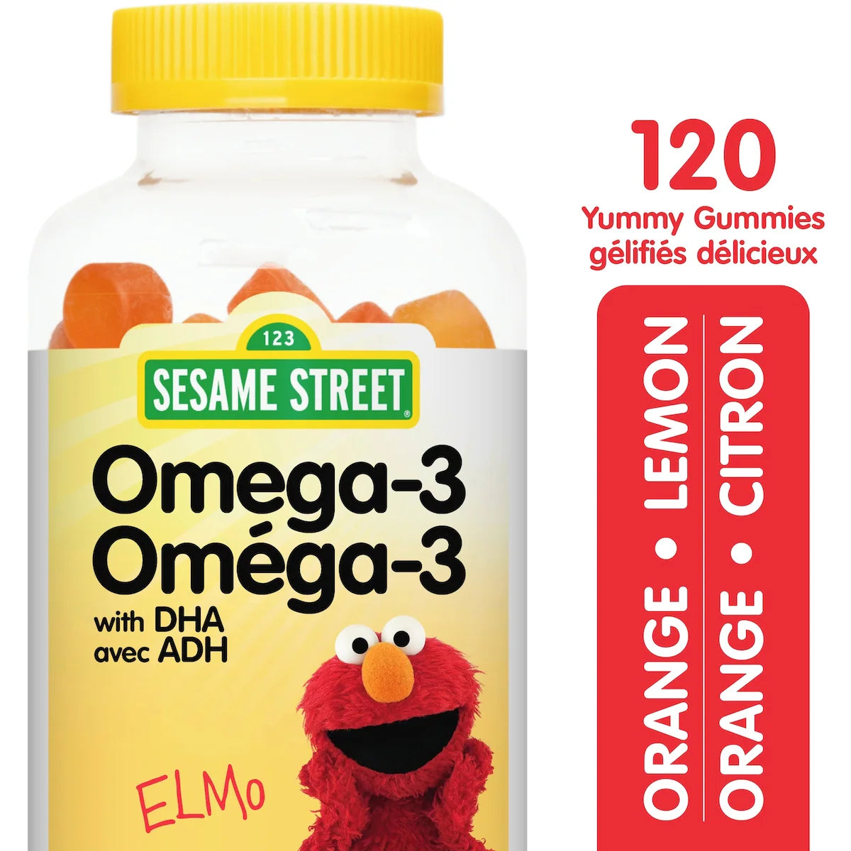 Omega-3 con ADH Naranja • Limón Sesame Street
