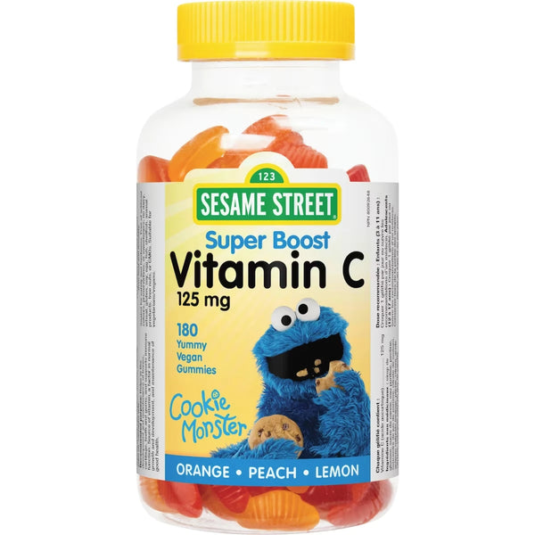 Vitamina C 125 mg Naranja, Durazno y Limón Sesame Street