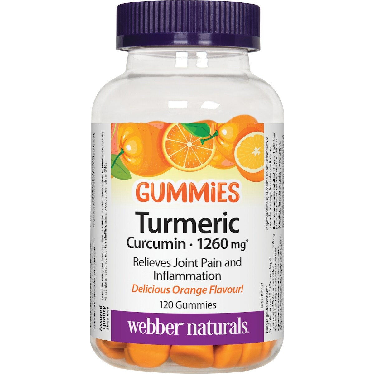 Suplemento Curcumina de Cúrcuma 1 260 mg Naranja Webber
