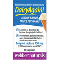 Enzima Lactasa Dairy Again 250 mg Webber
