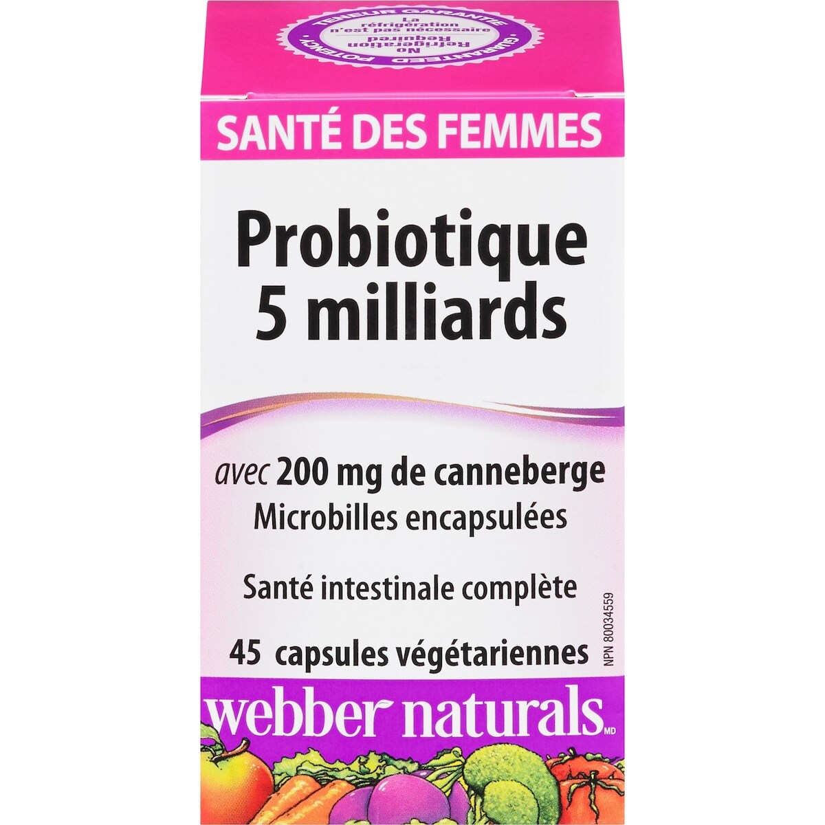 Probiótico 5 Mil Millones con Arándano Rojo 200 mg Webber