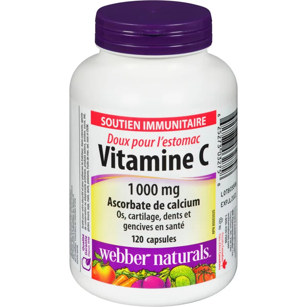 Vitamina C Ascorbato de Calcio Suave para el Estómago 1000 mg Webber