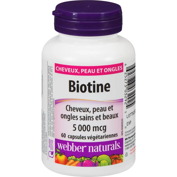 Suplemento de Biotina 5000 mcg Webber