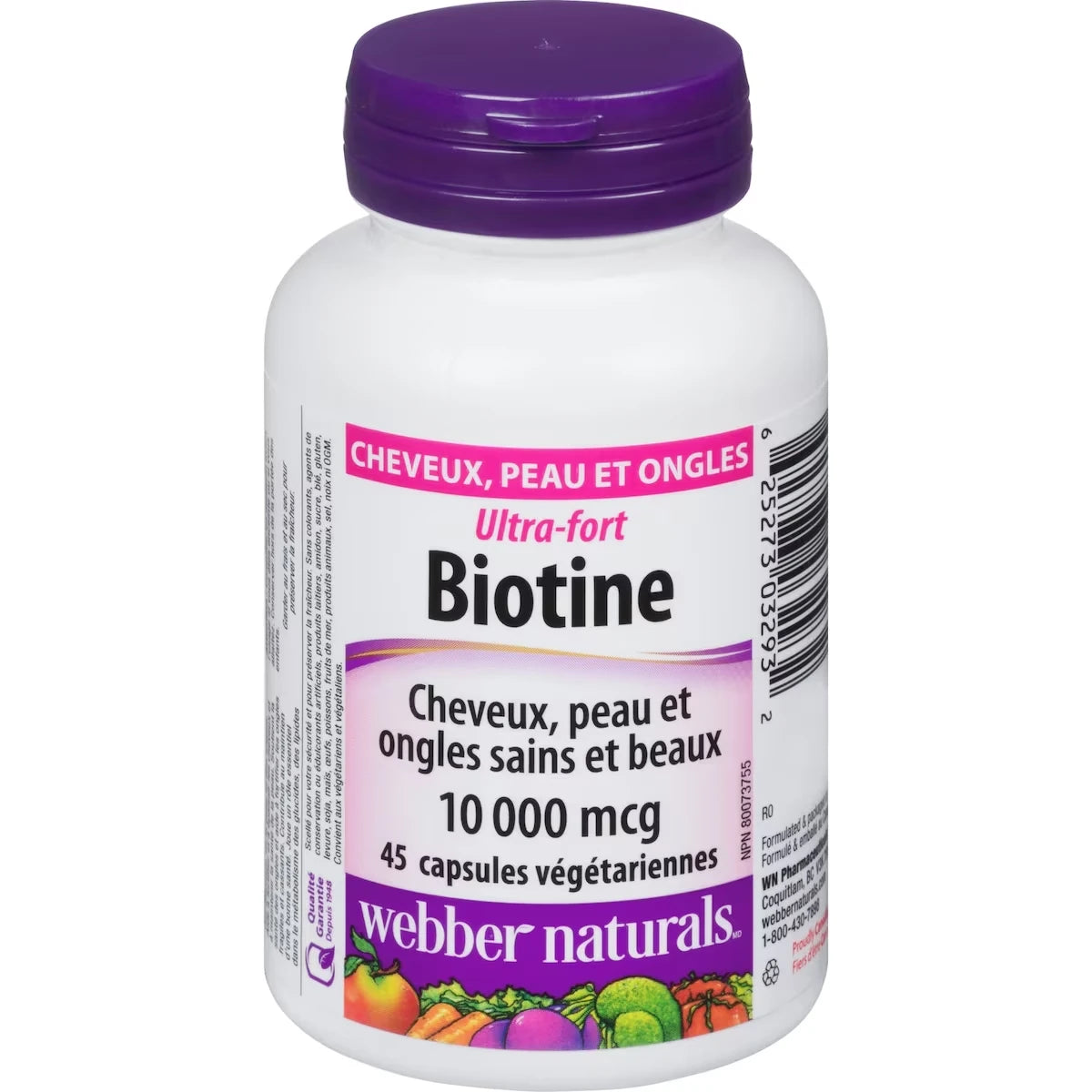 Suplemento Biotina Extra Fuerte 10.000 mcg Webber