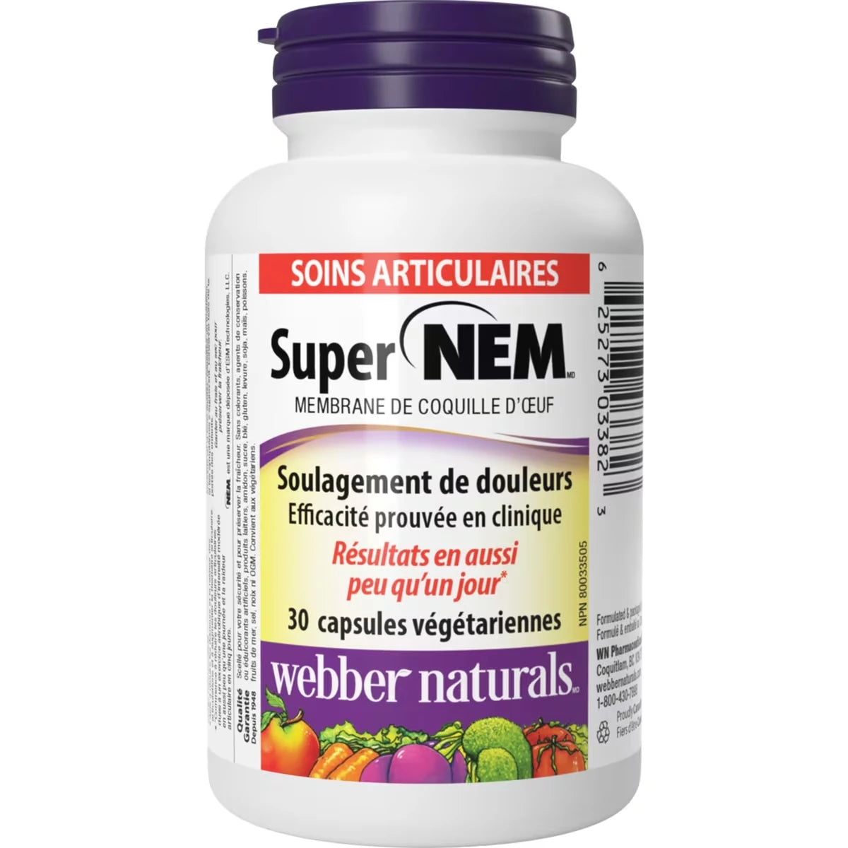 Suplemento Super NEM Membrana de Cáscara de Huevo Webber
