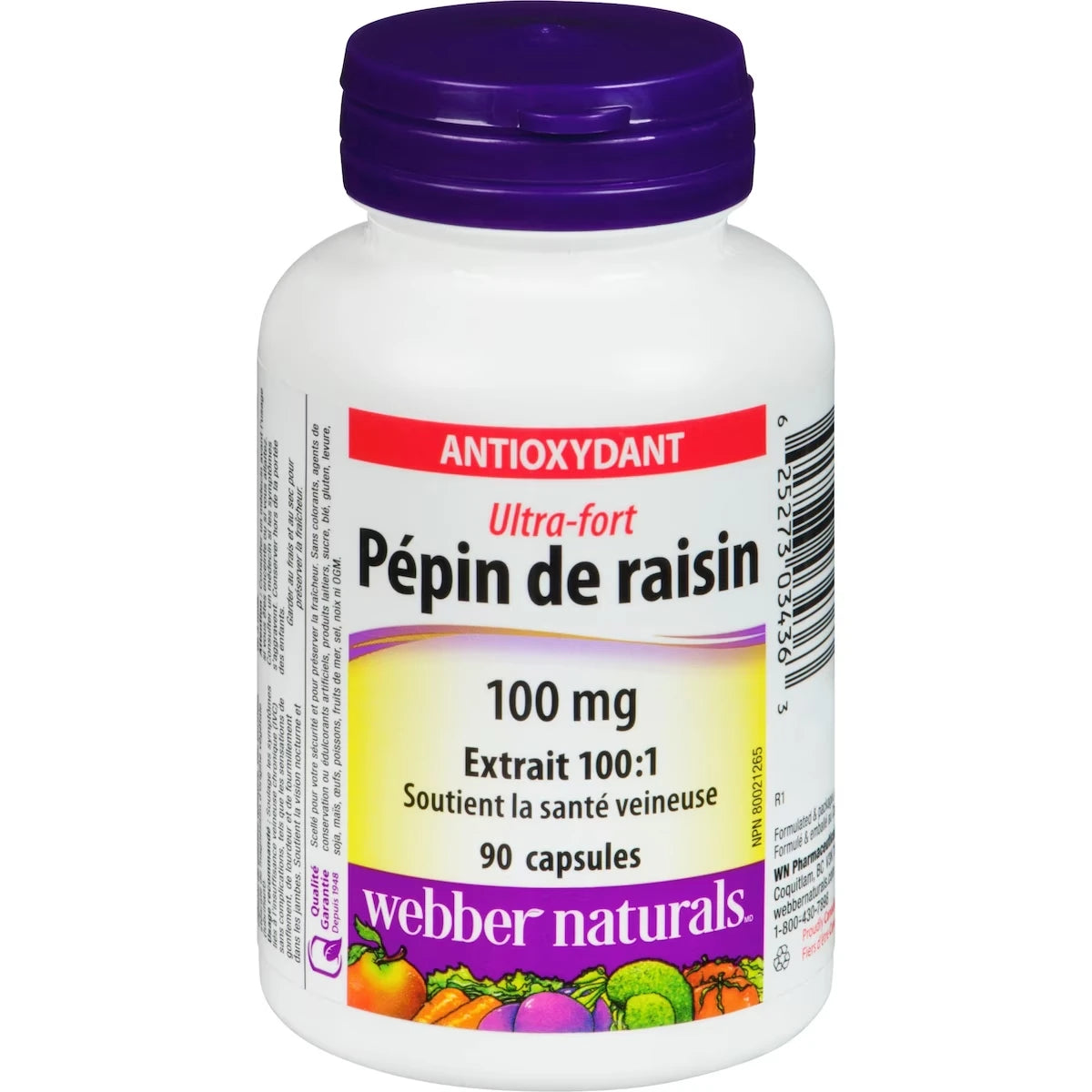 Extracto de Semilla de Uva Extra Fuerte 100 mg Webber