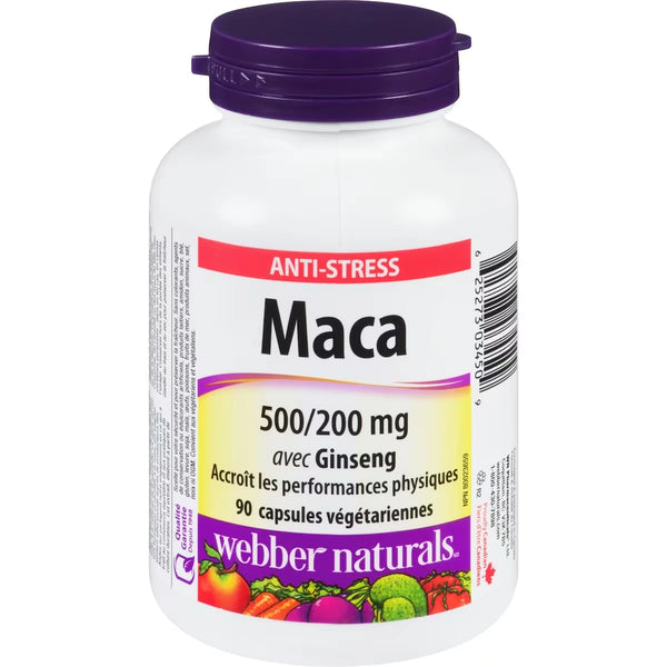 Suplemento de Maca con Ginseng 500/200 mg Webber