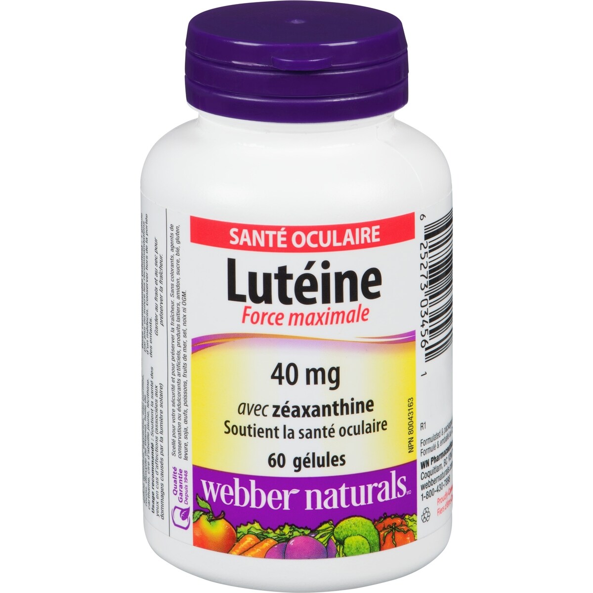 Suplemento de Luteína con Zeaxantina 40 mg Webber