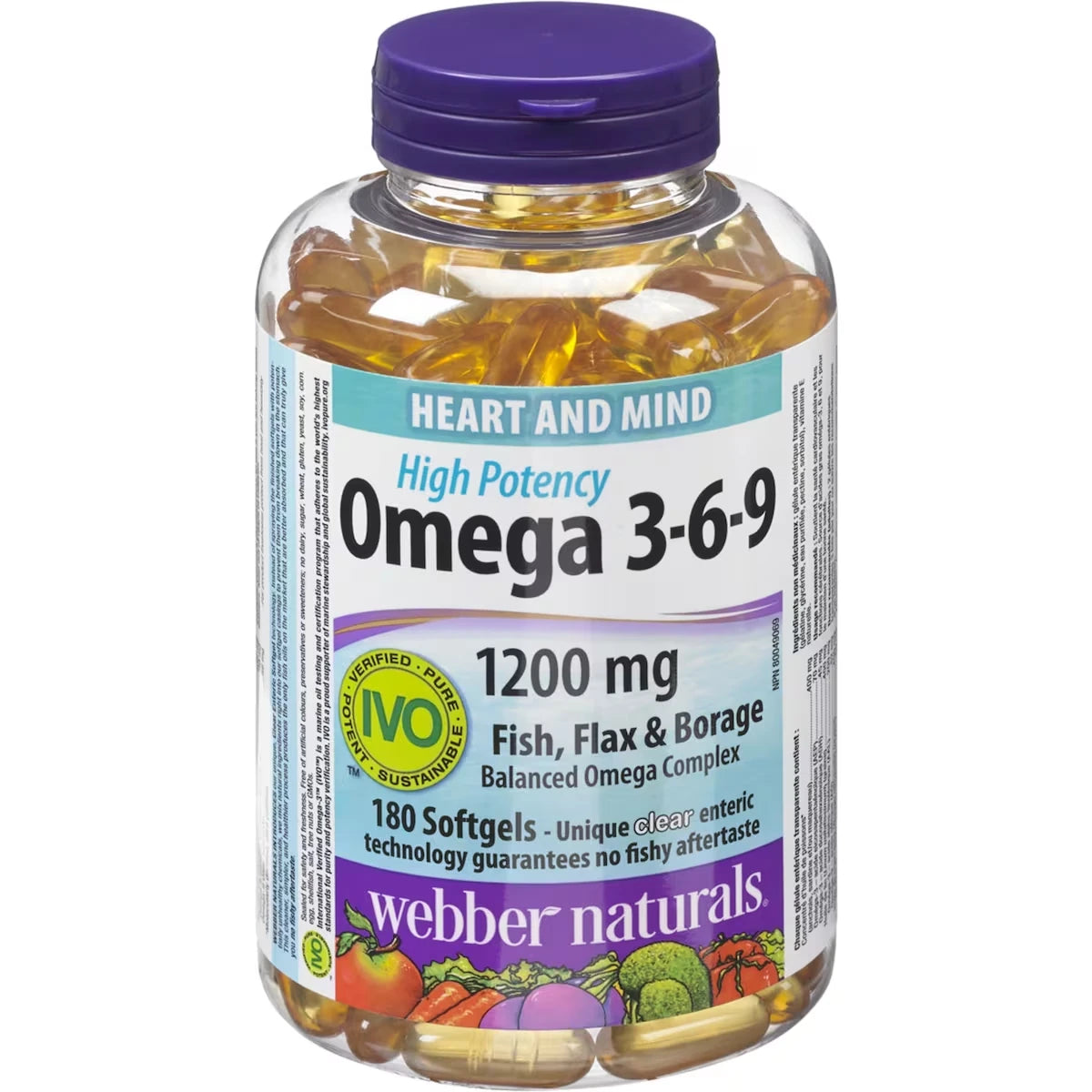 Omega 3-6-9 Pescado Linaza y Borraja 1200 mg Webber