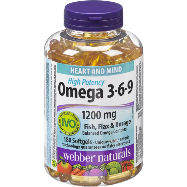 Omega 3-6-9 Pescado Linaza y Borraja 1200 mg Webber