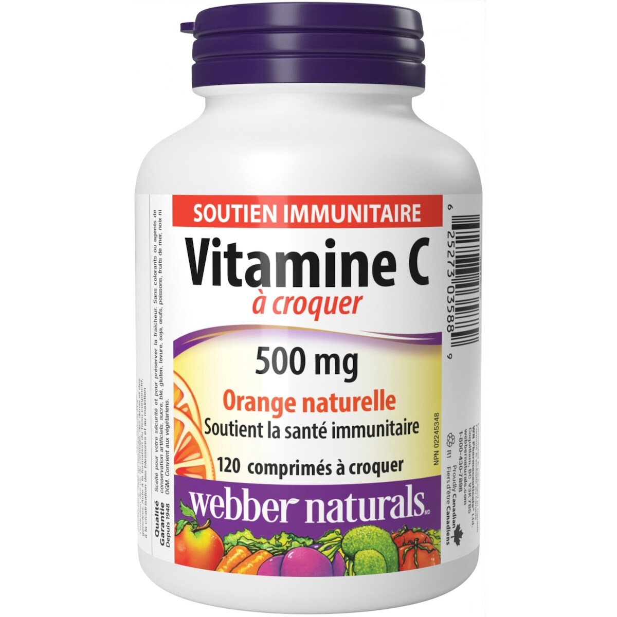 Vitamina C Masticable Naranja Natural Webber