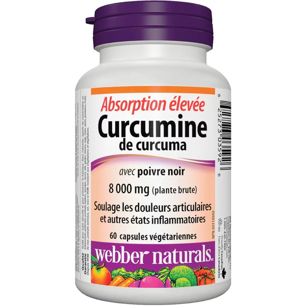 Suplemento de Cúrcuma con Pimienta Negra 8000 mg Webber