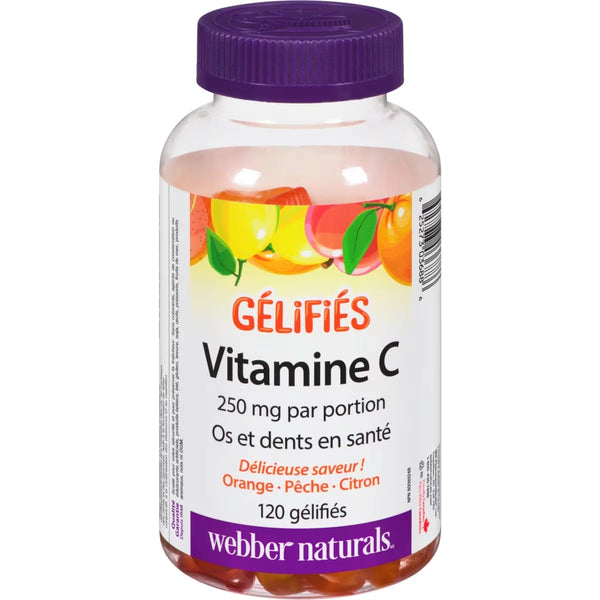 Vitamina C Naranja, Durazno y Limón 250 mg Webber