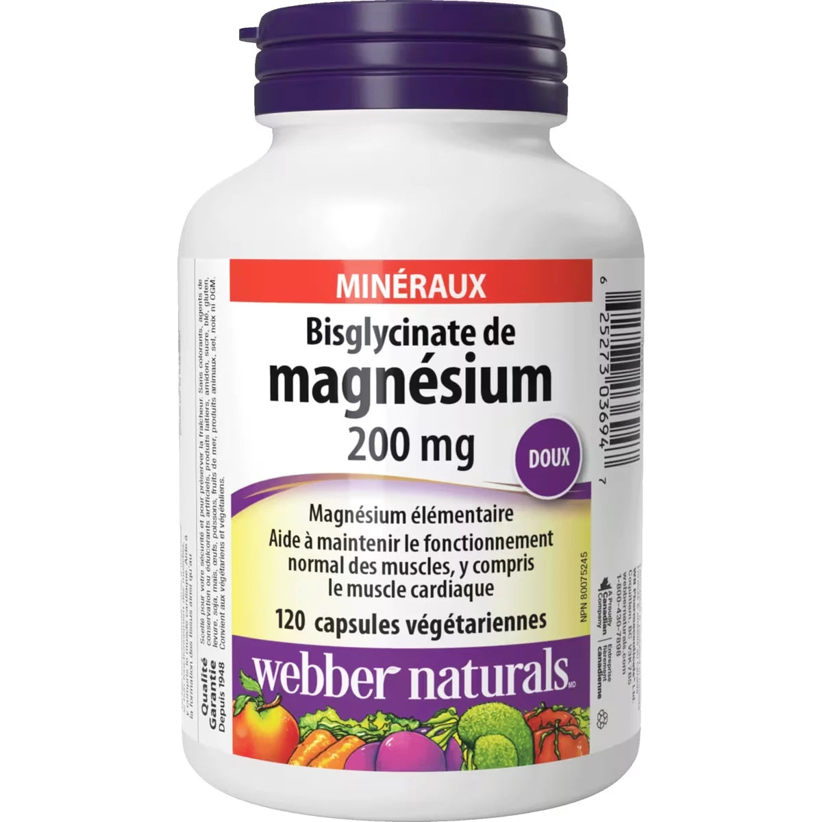 Bisglicinato de Magnesio 200 mg Webber