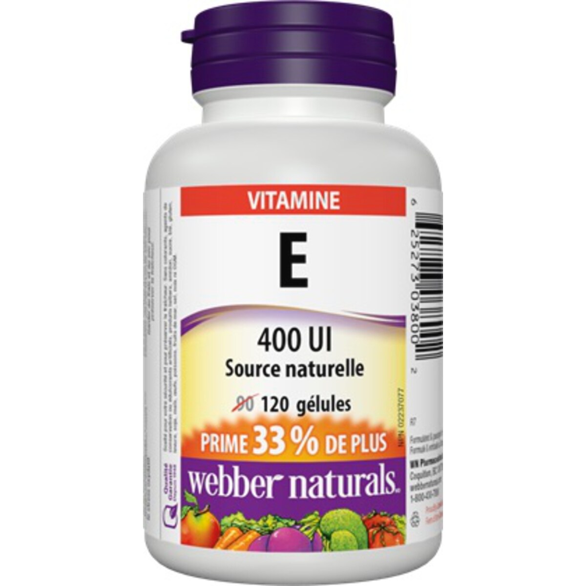 Vitaminas E de Origen Natural 400 UI Webber