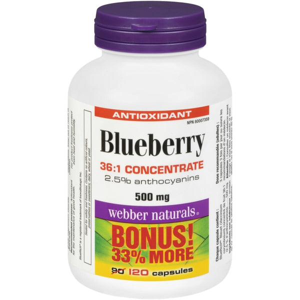 Suplemento de Arándano Azul 36:1 500 mg Webber