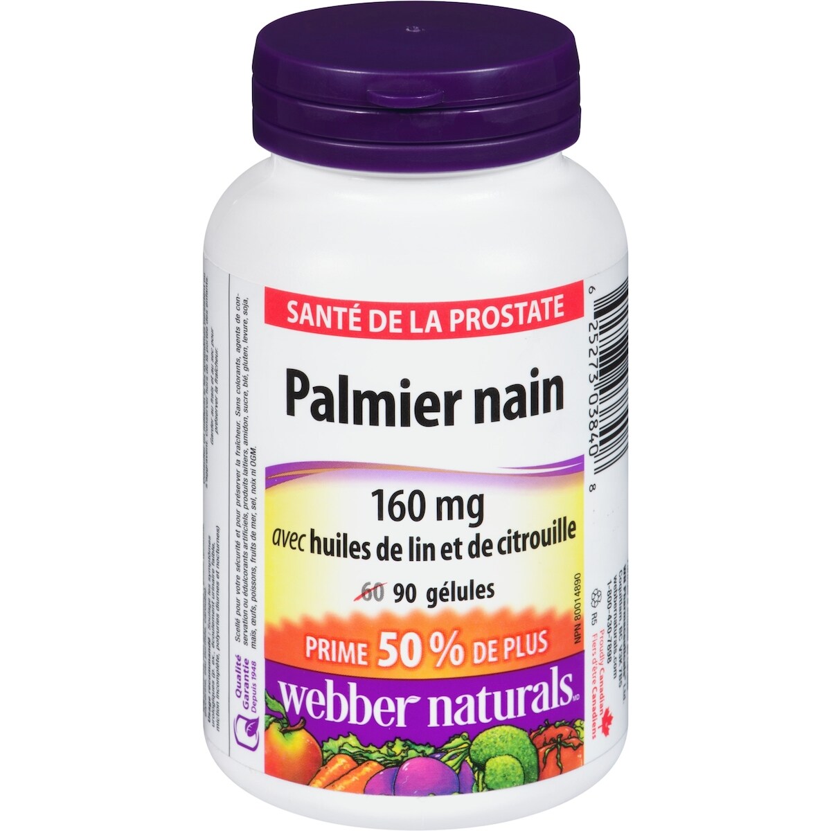Palma Enana con Aceites de Lino y Calabaza 1.600 mg Webber