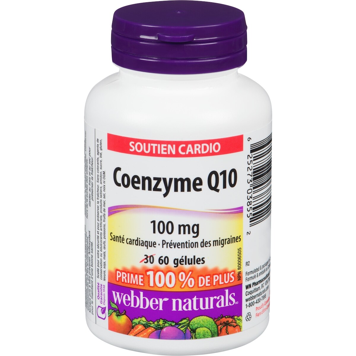 Suplemento Coenzima Q10 100 mg Webber