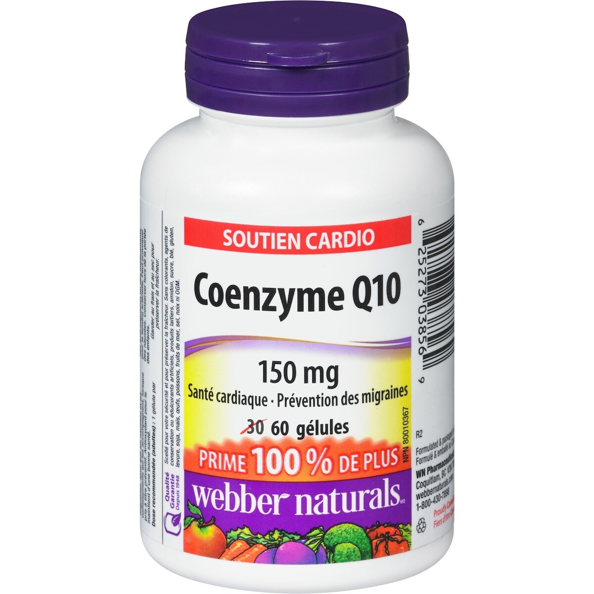Suplemento Coenzima Q10 150 mg Webber