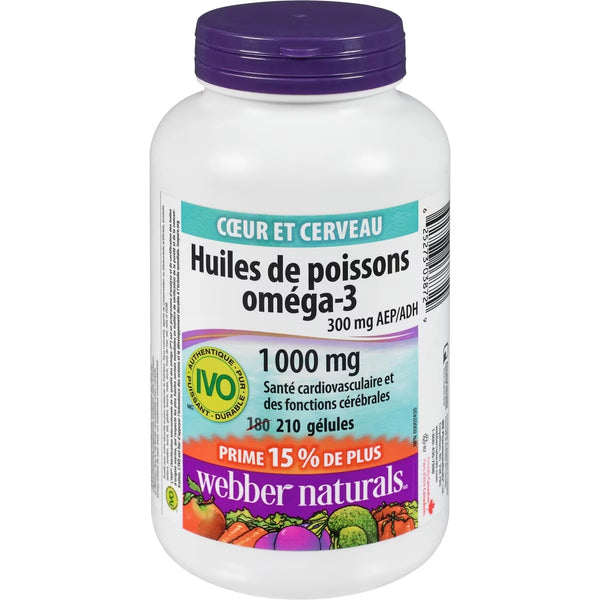 Aceite de Pescado Omega 3 1000 mg EPA/DHA 300 mg Webber