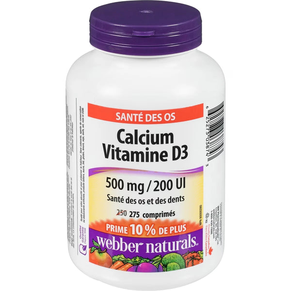 Suplemento de Calcio 500 mg con Vitamina D Webber
