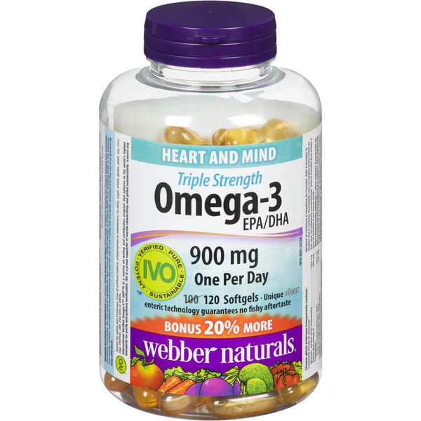 Omega-3 Triple Concentración EPA/DHA 900 mg Webber
