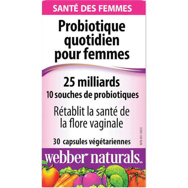 Probiótico Probióticos de Uso Diario para Mujer 25 Mil Millones Webber