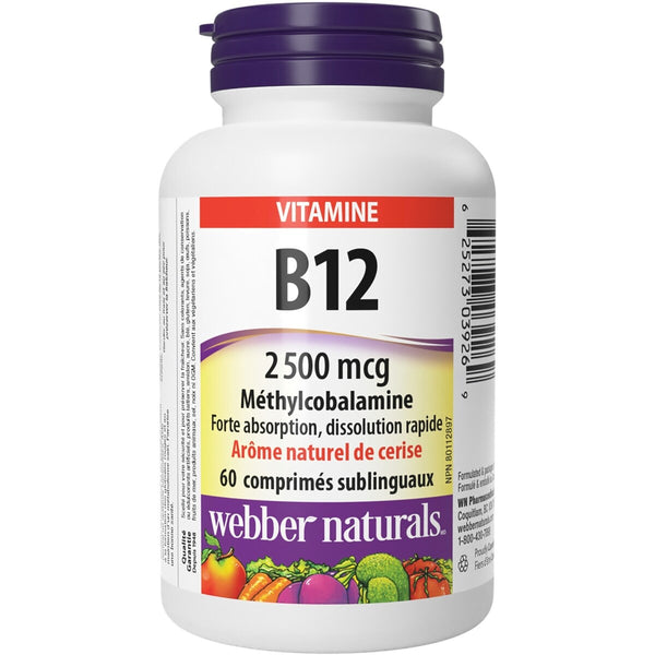 Vitamina B12 Metilcobalamina 2.500 mcg Webber