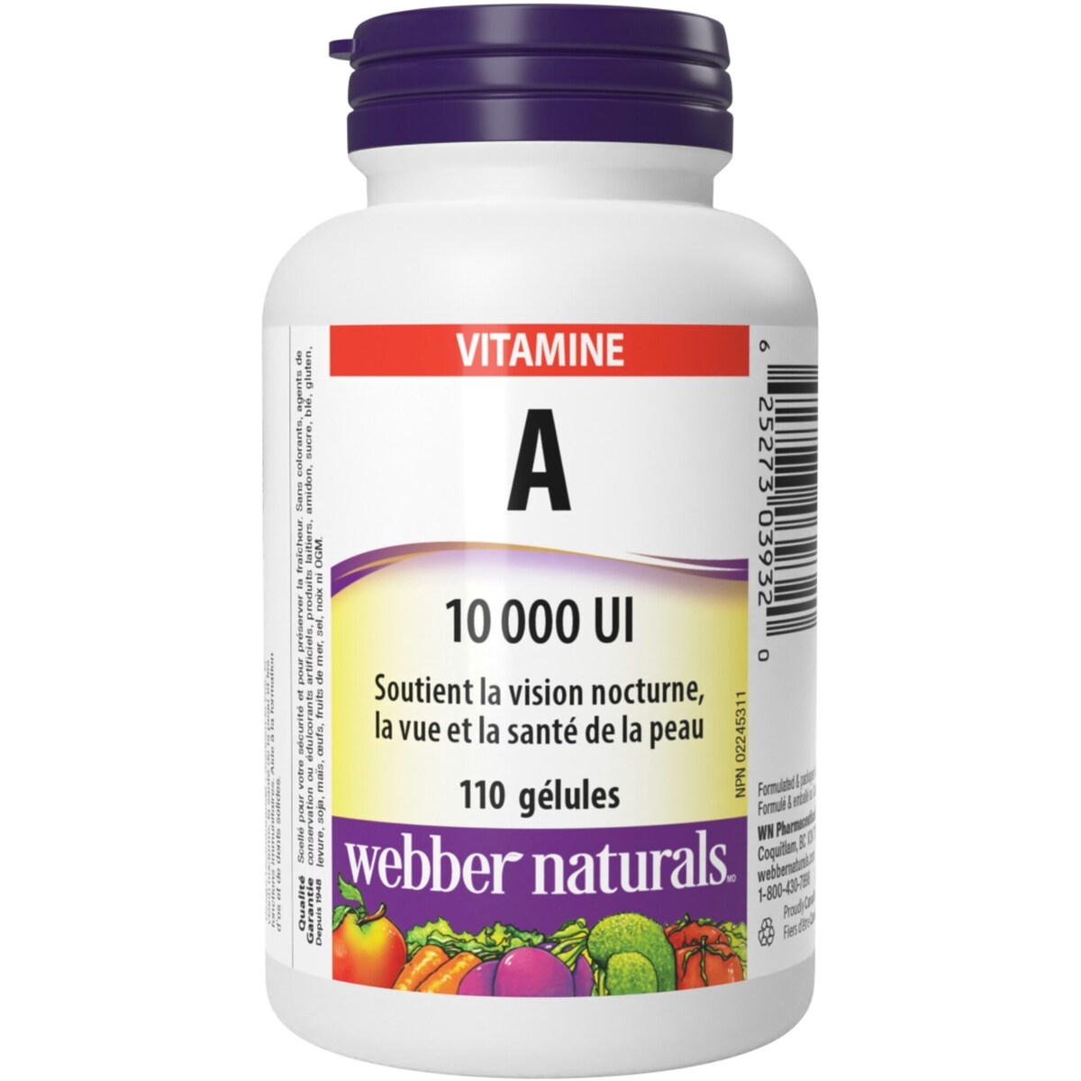 Vitaminas a 10 000 UI Webber