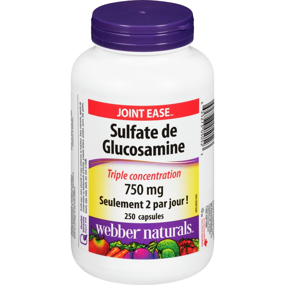 Sulfato de Glucosamina Triple Concentración 750 mg Webber