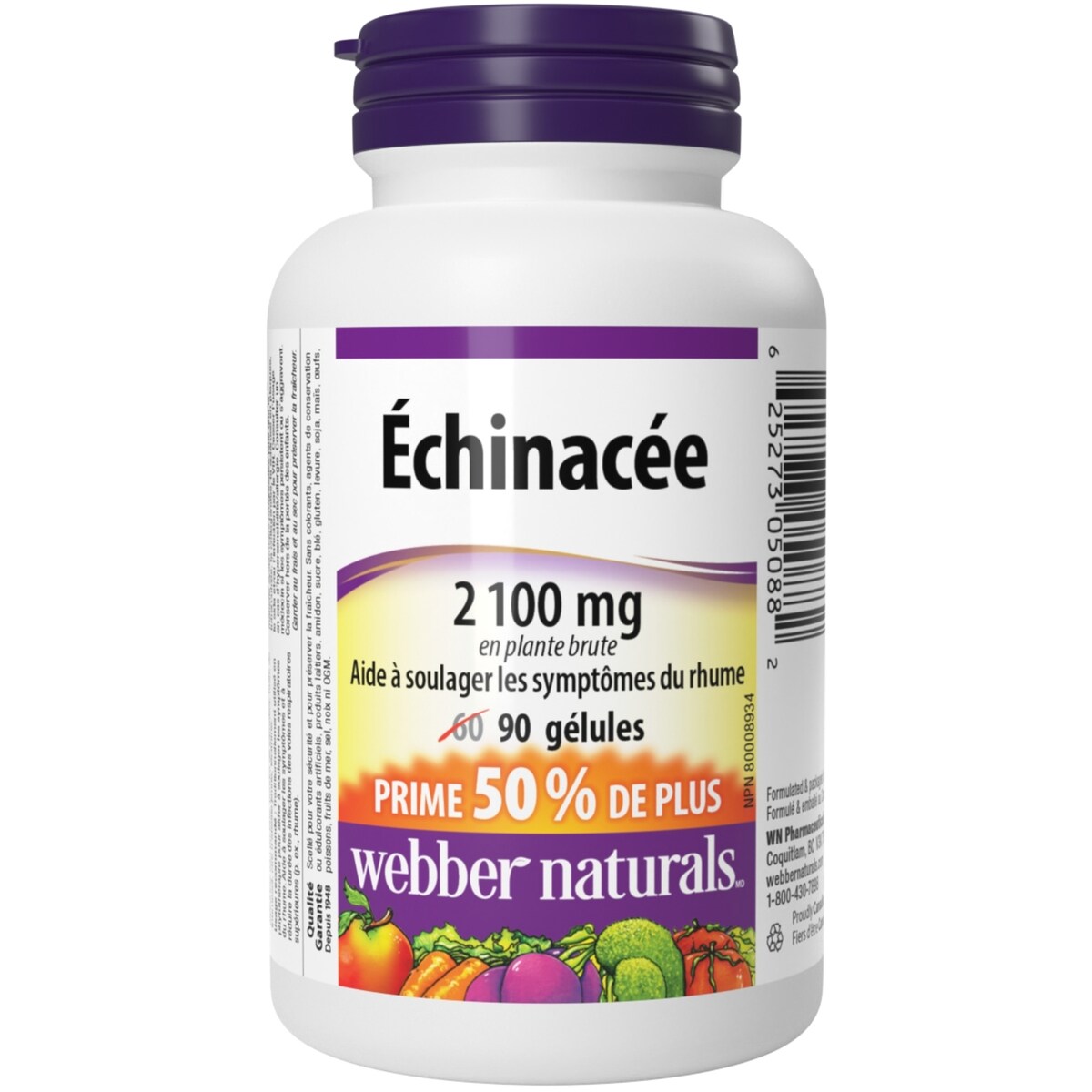 Suplemento de Equinácea 2100 mg Webber