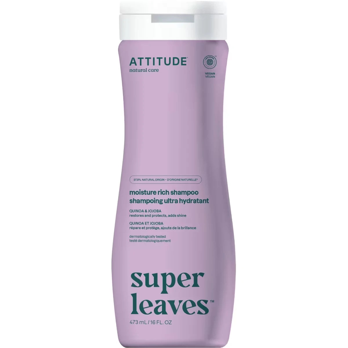 Shampoo Super Leaves Hidratación Intensa Attitude