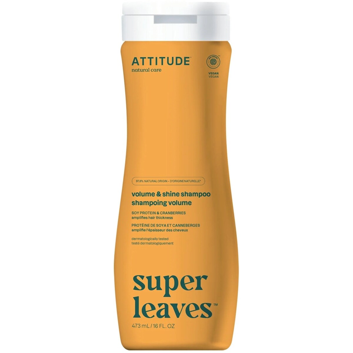 Shampoo Super Leaves - Volumen y Brillo Attitude