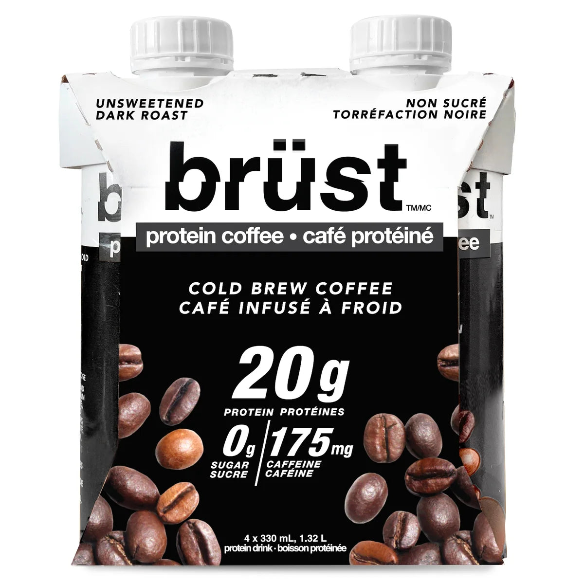 Café con Proteína Tueste Negro 4 x 330 ml Brust