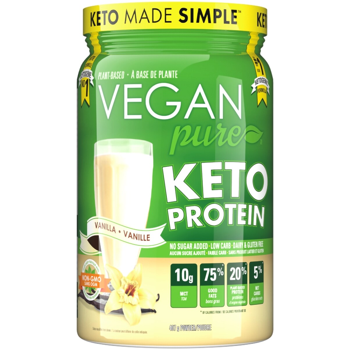 Proteína en Polvo Keto Protein Vainilla Vegan Pure