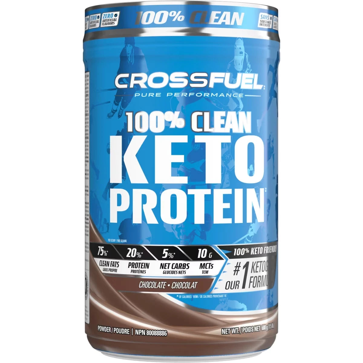 Proteína en Polvo Keto 100% Limpia Chocolate Crossfuel
