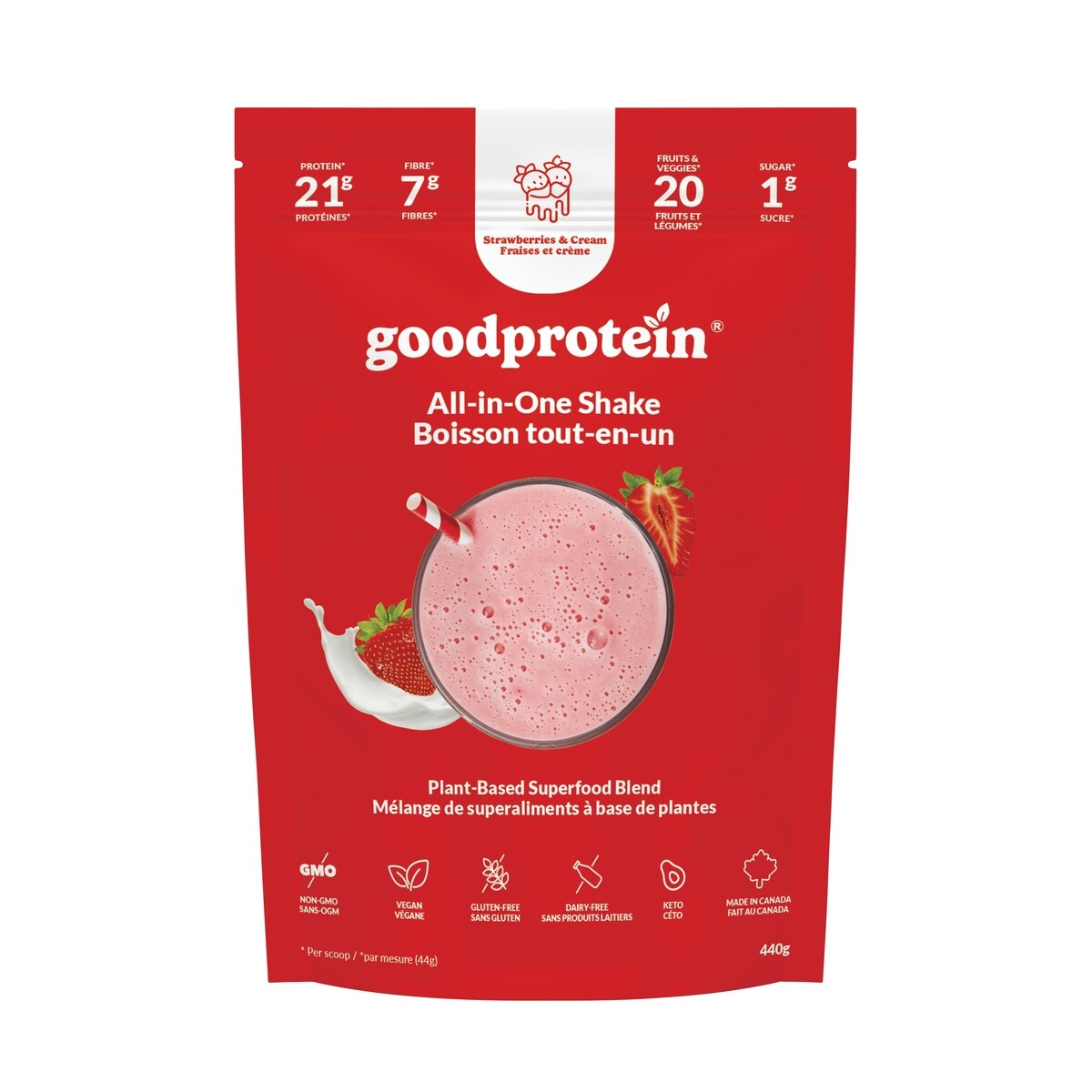 Bebida Todo en Uno Frutilla y Crema Good Protein