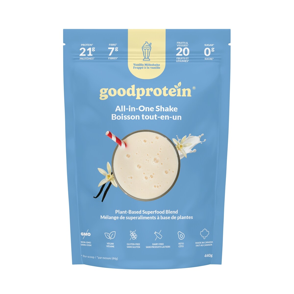 Frappé de Vainilla Bebida Todo en Uno Good Protein